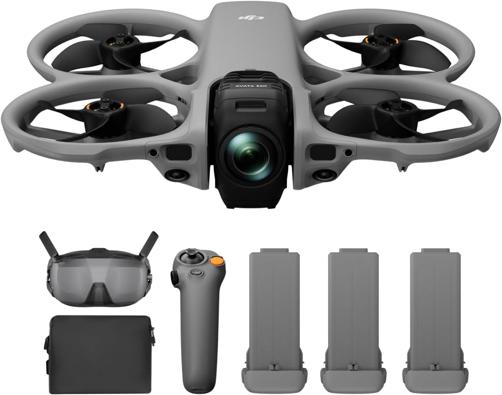 DJI Avata 360 Motion Fly More Combo, 360° Drone With 1-Inch 8K 360° Imaging, 360° Camera Drone With Propeller Guard. Includes Goggles N3 and RC Motion 3 for Intuitive Motion Control and Easy ACRO