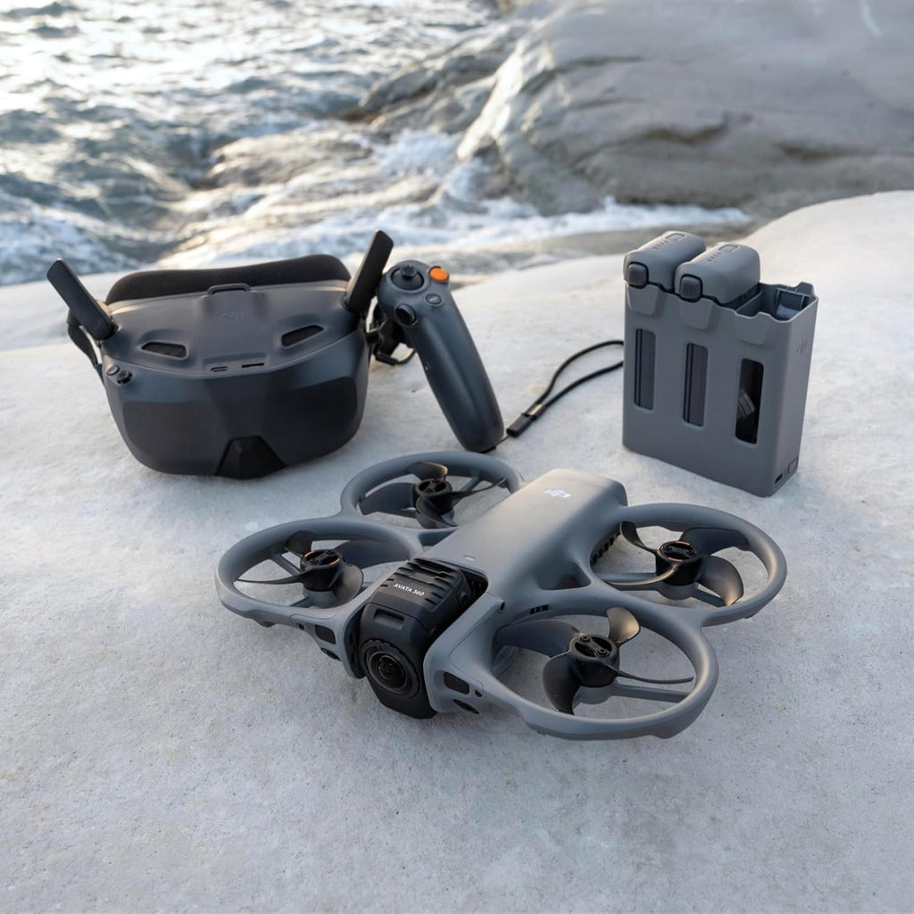 DJI Avata 360 Motion Fly More Combo, 360° Drone With 1-Inch 8K 360° Imaging, 360° Camera Drone With Propeller Guard. Includes Goggles N3 and RC Motion 3 for Intuitive Motion Control and Easy ACRO